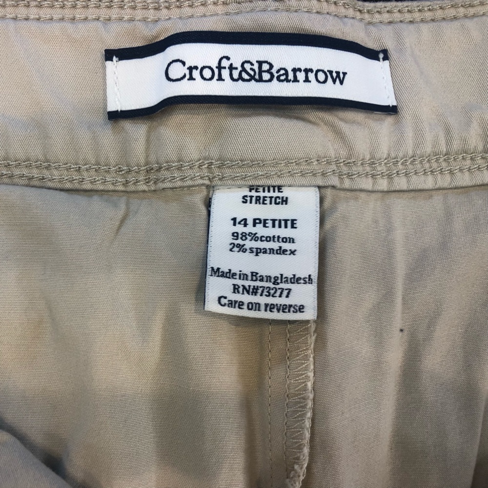 Croft & Barrow Khaki Classic Fit Skort Size 14P - Picture 4 of 4